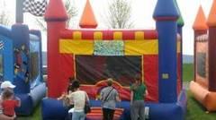 Multicolored Castle 15x15 w/ Basketball Goal Multicolored Castle 15x15 w/ Basketball Goal